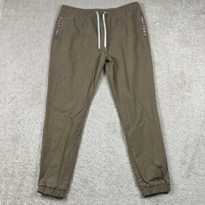 Wowie Joggers Men's XL Tan Khaki Pants Rambler Aztec Trim Casual Stretch